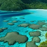 팔라우 허니문 여행 코스 - Here are three detailed image prompts in English, inspired by the provided text about Palau, while s...