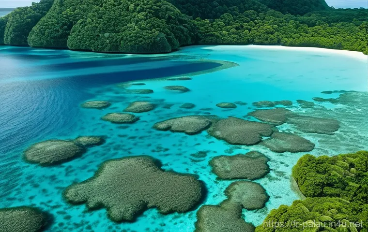 팔라우 허니문 여행 코스 - Here are three detailed image prompts in English, inspired by the provided text about Palau, while s...