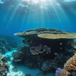 팔라우에서 창업하기 - **"Ecotourism Exploration in Palau's Pristine Waters"**
    A vibrant, sun-drenched underwater scene...