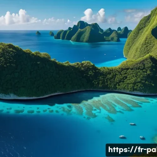 팔라우에서의 원격 근무 가능성 - Here are three detailed image generation prompts in English, based on the provided text about Palau: