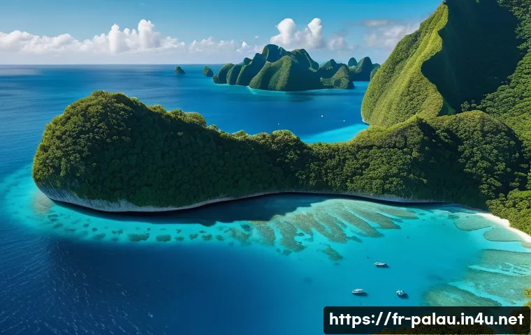 팔라우에서의 원격 근무 가능성 - Here are three detailed image generation prompts in English, based on the provided text about Palau:
