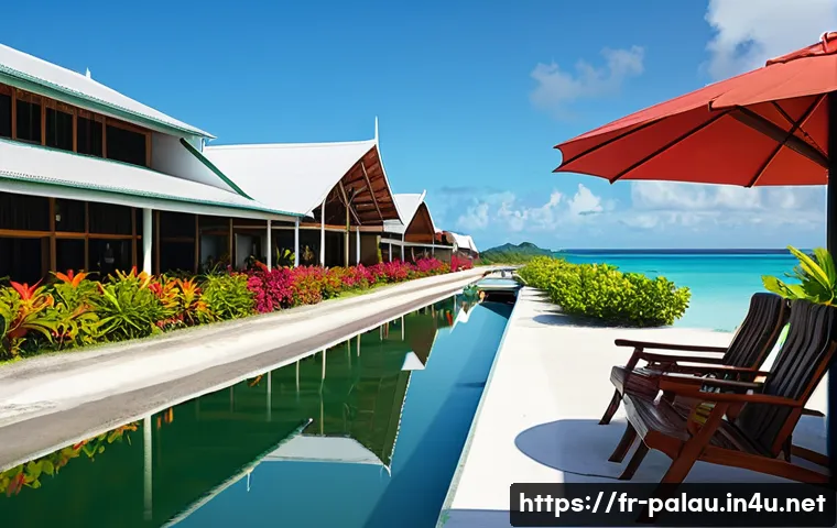 팔라우의 국제 공항과 항공 노선 - A modern, small international airport terminal in Palau, featuring recently renovated waiting areas ...