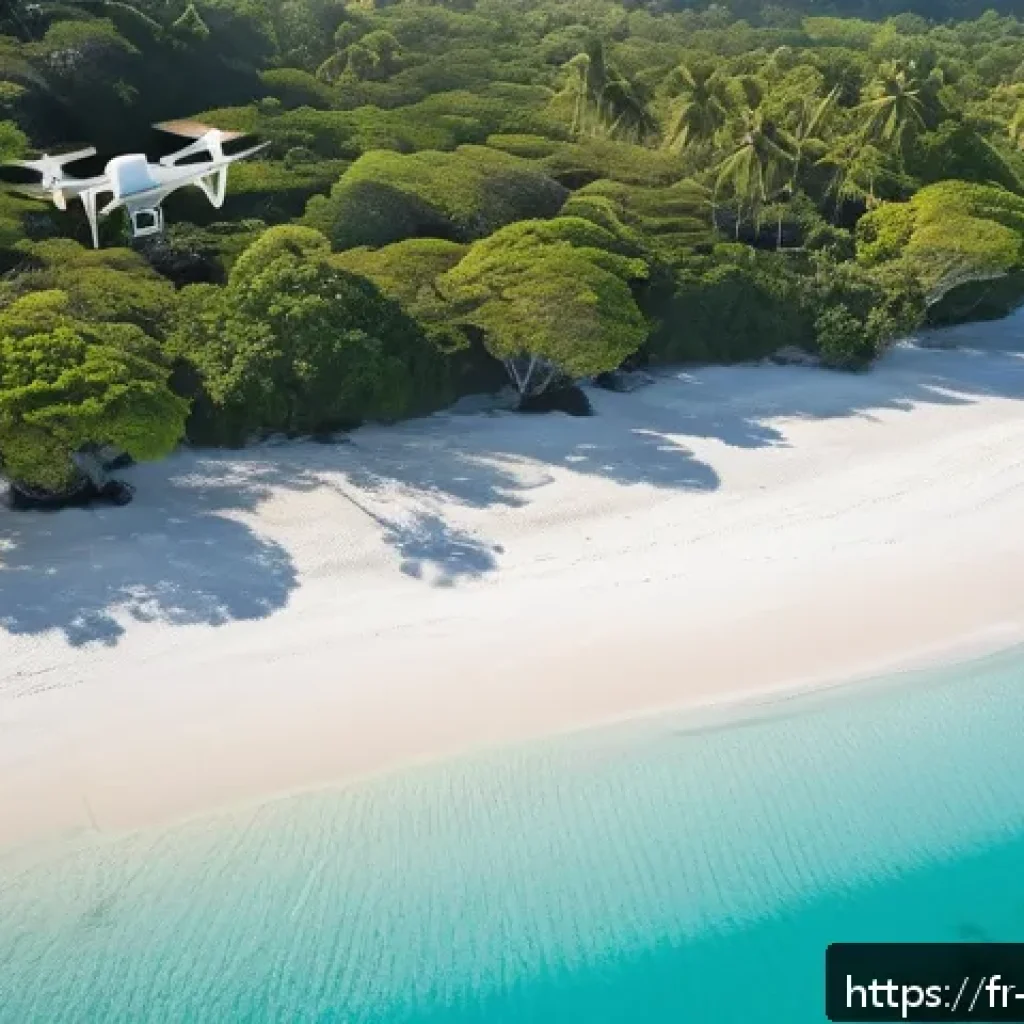 팔라우에서 드론 촬영 가능 여부 - A professional drone pilot preparing for flight on a tropical island beach in Palau during early mor...